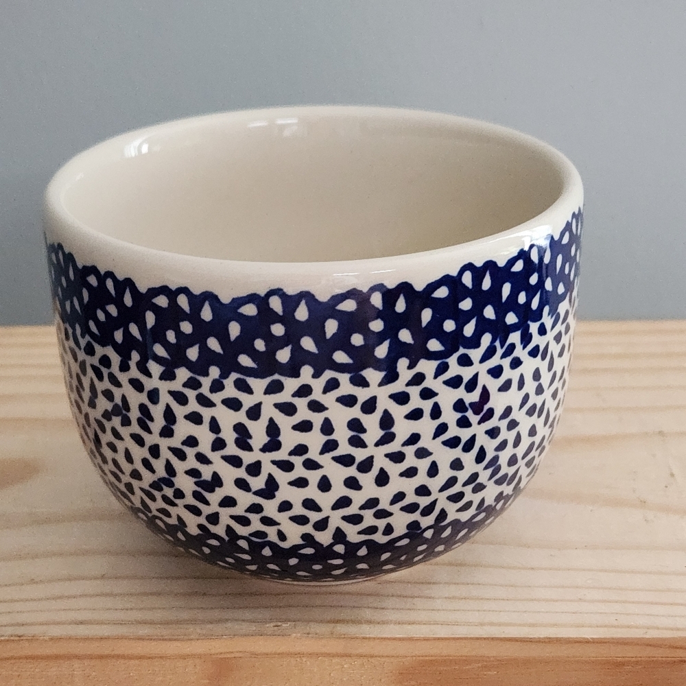 Handmade in Poland Ceramic Blue Speckled Pottery Glazed Mug NWOT - Picture 4 of 12
